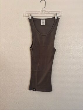 Men's Slim Ribbed Tank Top - Charcoal Gray